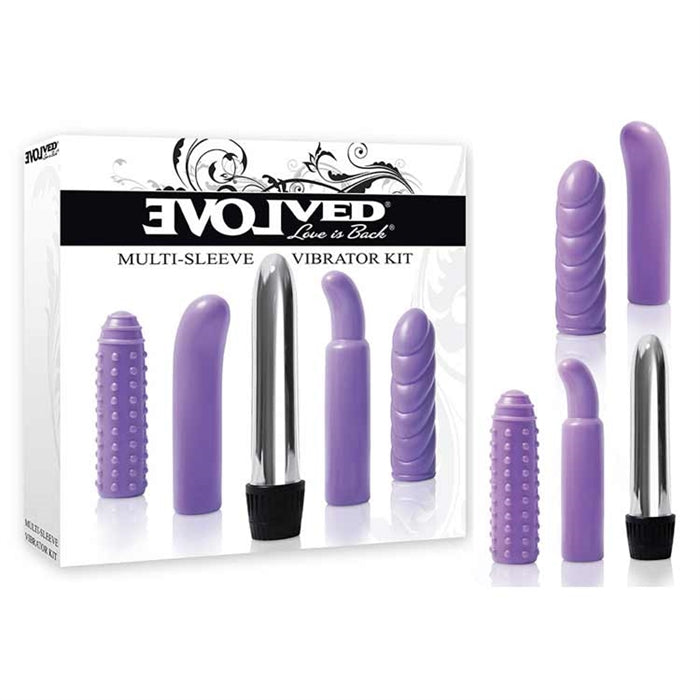 KIT MULTI-SLEEVE VIBRATOR PURPLE