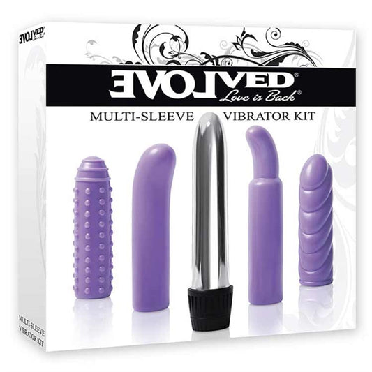 KIT MULTI-SLEEVE VIBRATOR PURPLE