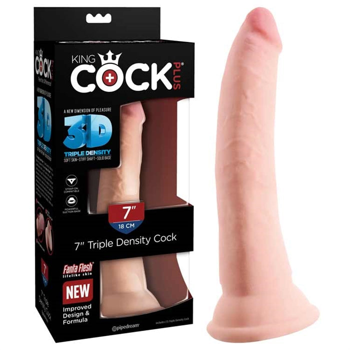 King Cock Plus 7" Triple Density Cock - Flesh