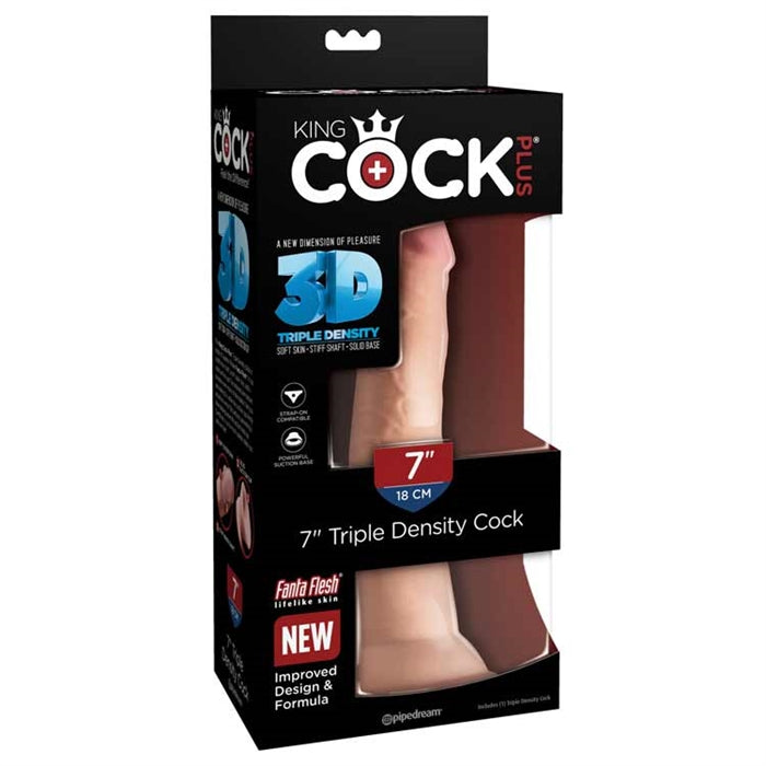 King Cock Plus 7" Triple Density Cock - Flesh