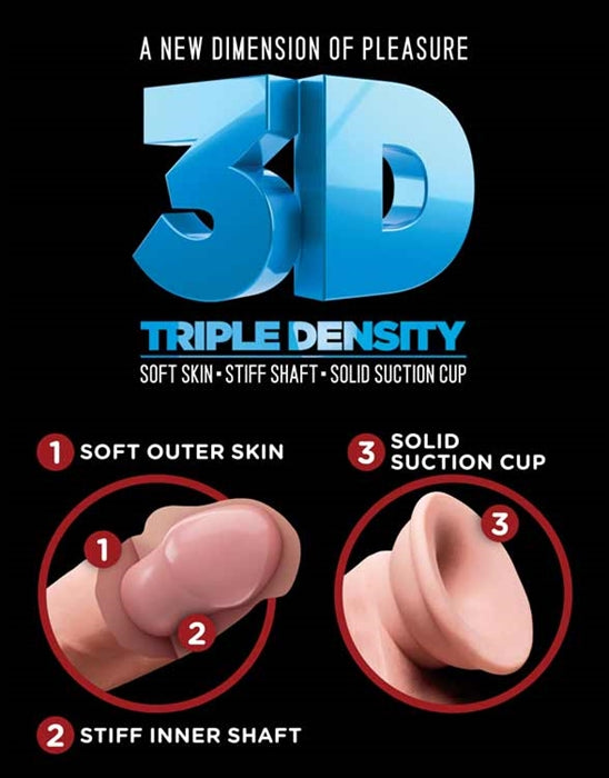 King Cock Plus 9" Triple Density Cock - Flesh
