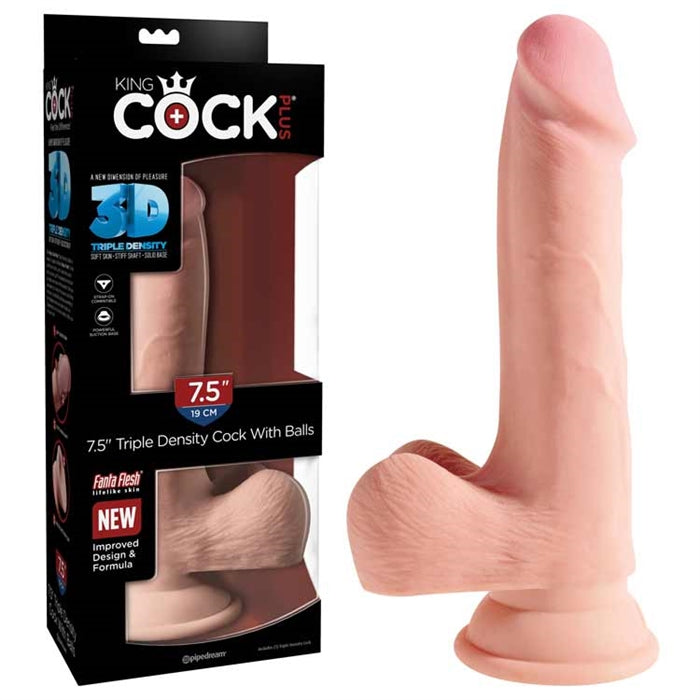 King Cock Plus 7.5" Triple Density Cock with Balls