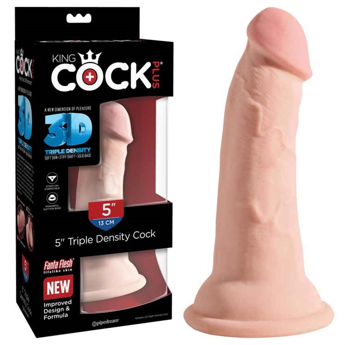 King Cock Plus 5" Triple Density Cock - Flesh