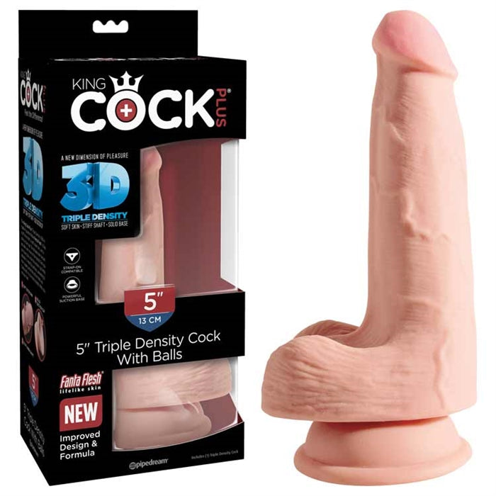 King Cock Plus 5" Triple Density Cock with Balls -