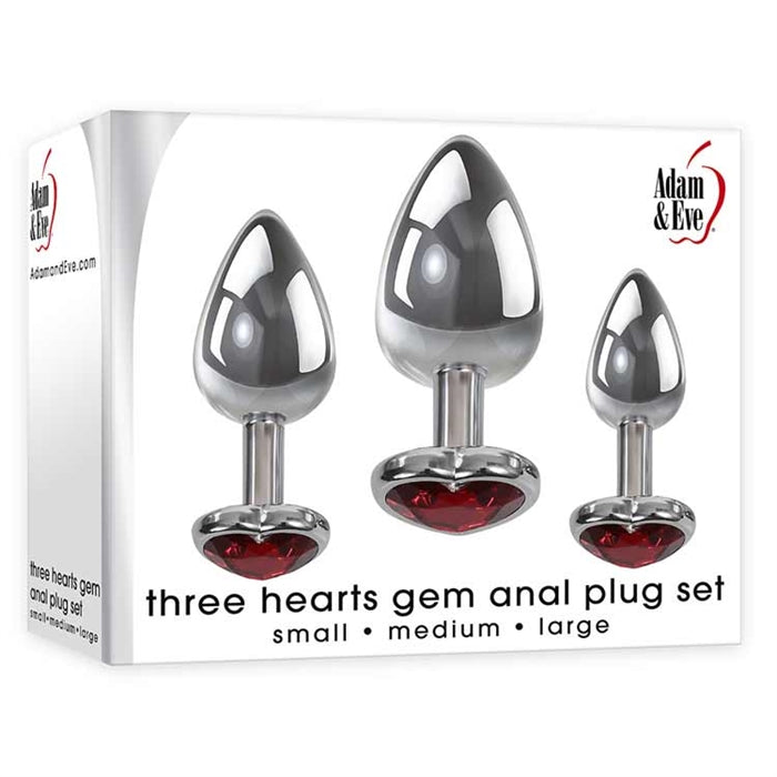 THREE HEARTS GEM ANAL PLUG SET