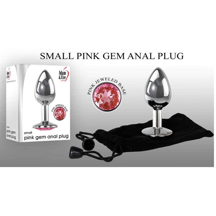 PINK GEM ANAL PLUG - SMALL