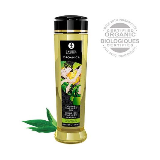 ORGANICA EROTIC MASSAGE OIL -  EXOTIC GREEN TEA