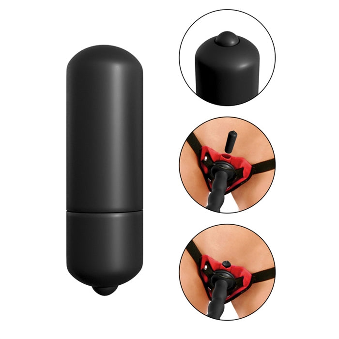 FETISH FANTASY VIBRATING STRAP ON SET RED