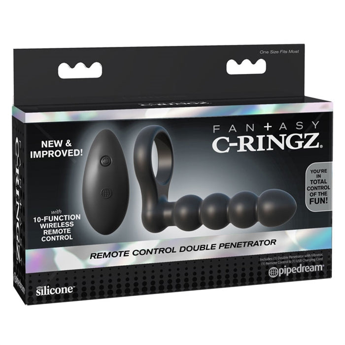 C-RINGZ REMOTE CONTROL DOUBLE PENETRATOR BLACK