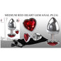 MEDIUM RED HEART GEM ANAL PLUG