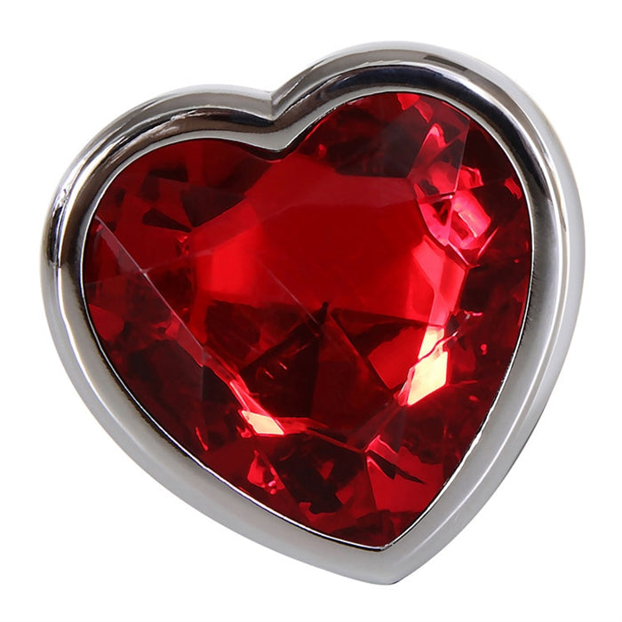 MEDIUM RED HEART GEM ANAL PLUG