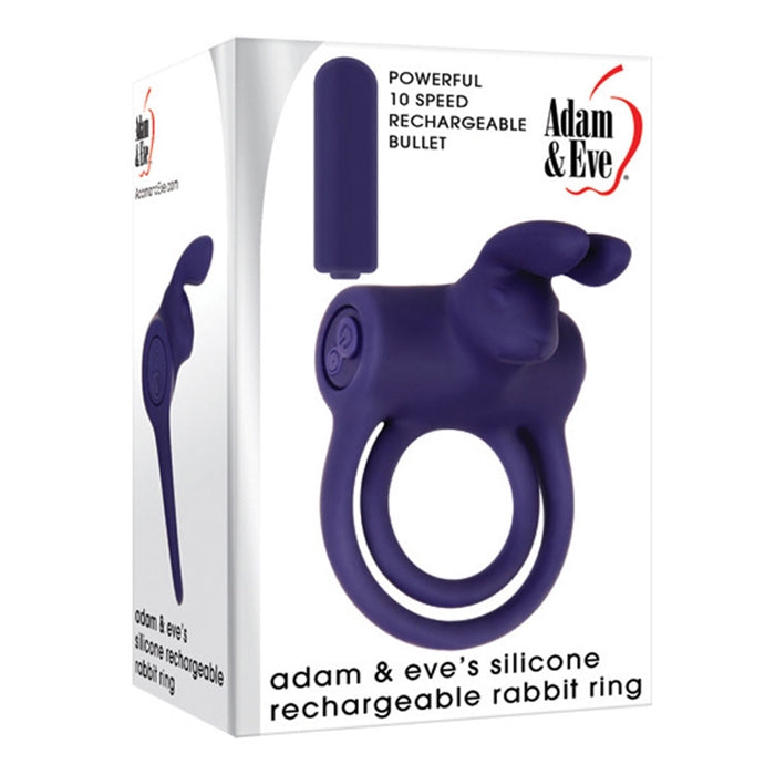 ADAM & EVE'S SILICONE RECHARGEABLE RABBIT RING