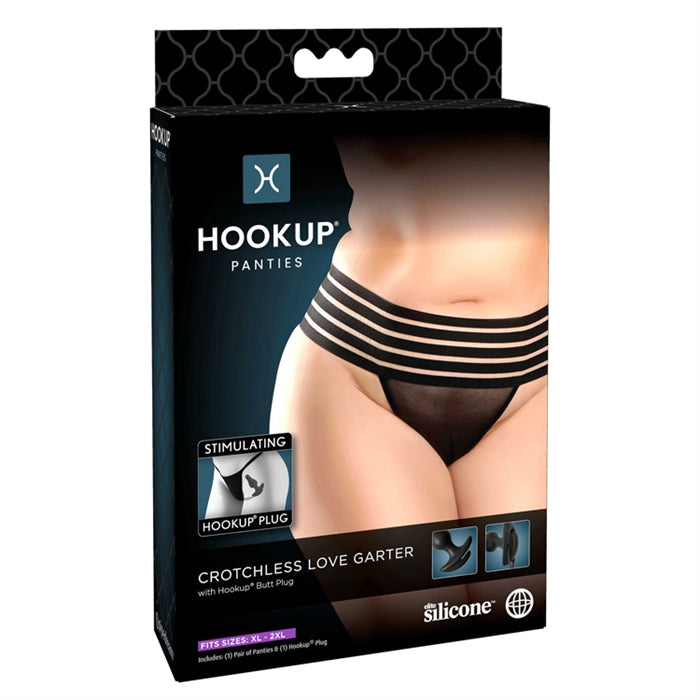 Crotchless Love Garter (XL-2XL)