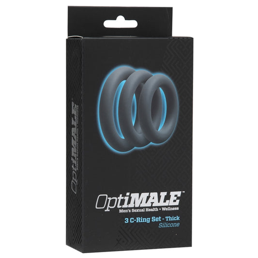 OptiMALE - 3 C-Ring Set - Thick - Slate
