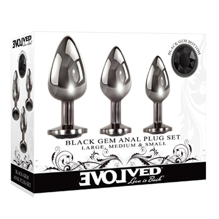 Black Gem Anal Plug Set