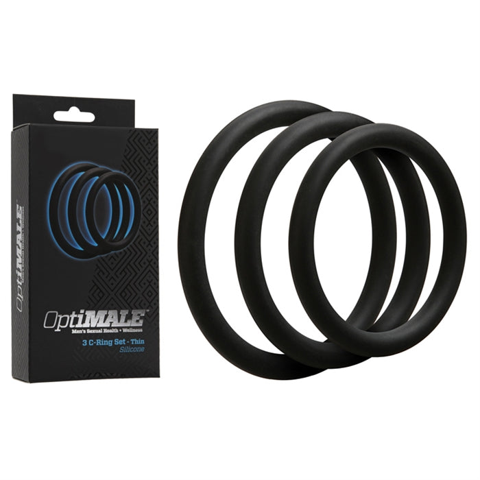 OptiMALE - 3 C-Ring Set - Thin - Black