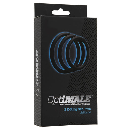 OptiMALE - 3 C-Ring Set - Thin - Black