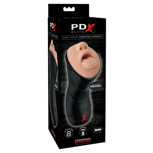 PDX ELITE DEEP THROAT VIBRATING STROKER