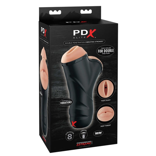 PDX ELITE DOUBLE PENETRATION VIBRATING STROKER