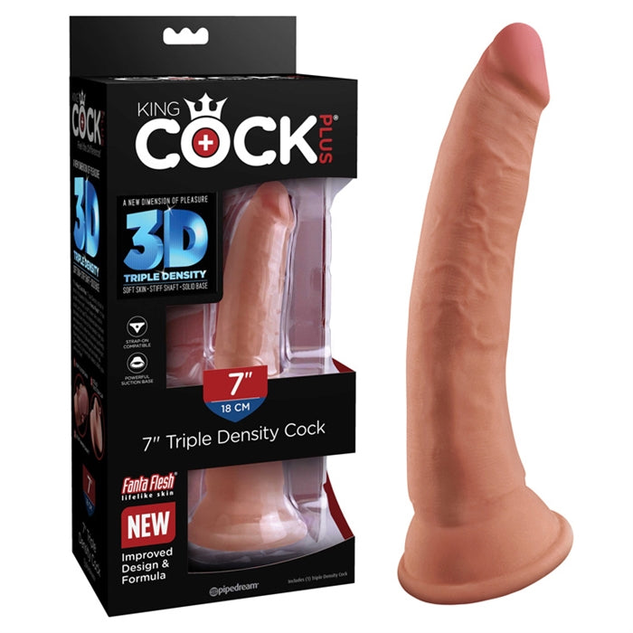 King Cock 7" Triple Density Cock -Tan