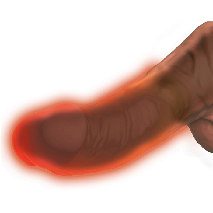 King Cock 7.5" Thrusting Cock With Balls - Brown