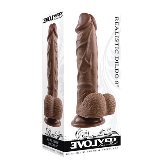 Realistic Dildo 8" Dark