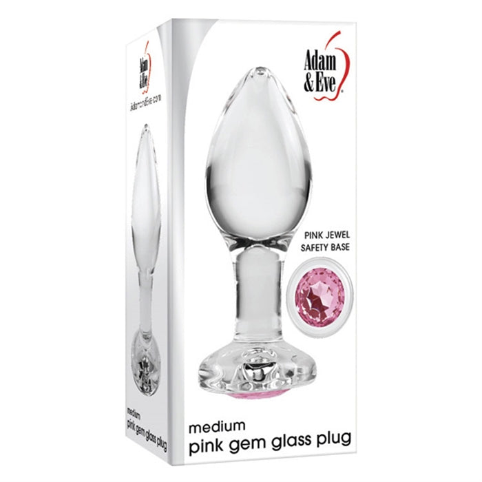 MEDIUM PINK GEM GLASS PLUG