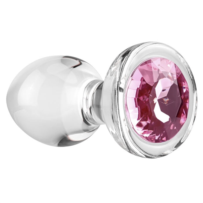 MEDIUM PINK GEM GLASS PLUG