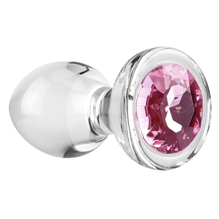 SMALL PINK GEM GLASS PLUG