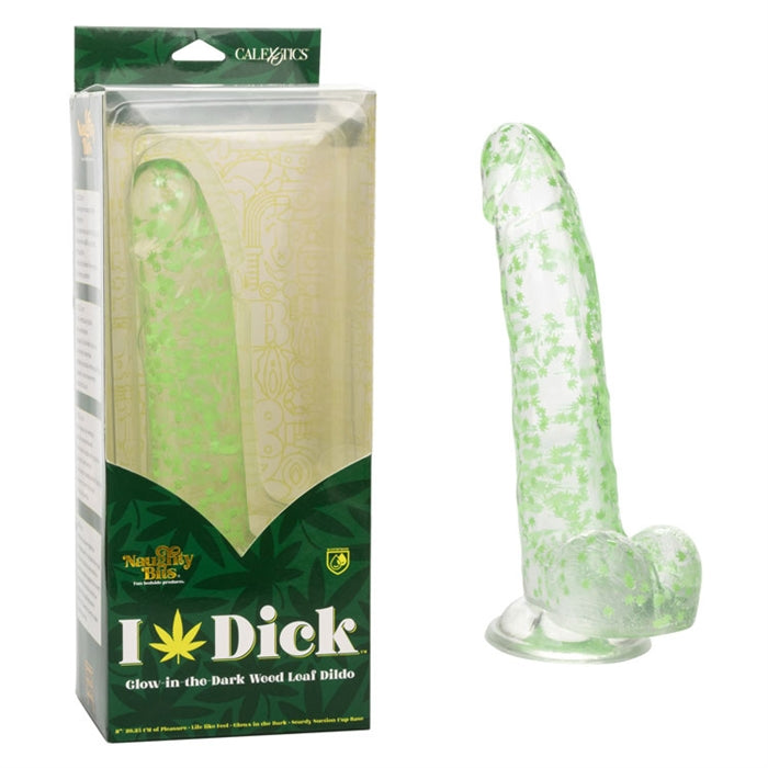 NB - I Leaf Dick Glow-In-The-Dark Weed Leaf Dildo