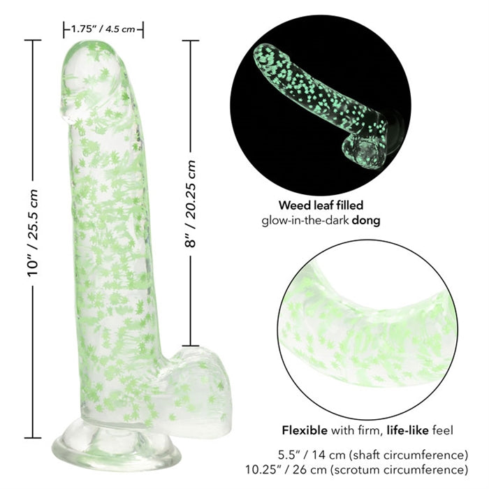 NB - I Leaf Dick Glow-In-The-Dark Weed Leaf Dildo