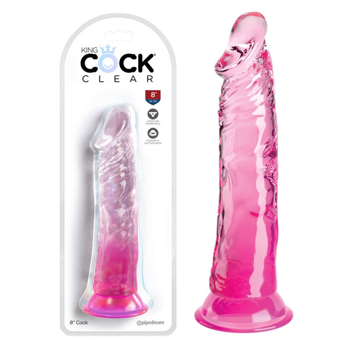 King Cock Clear 8" - Purple
