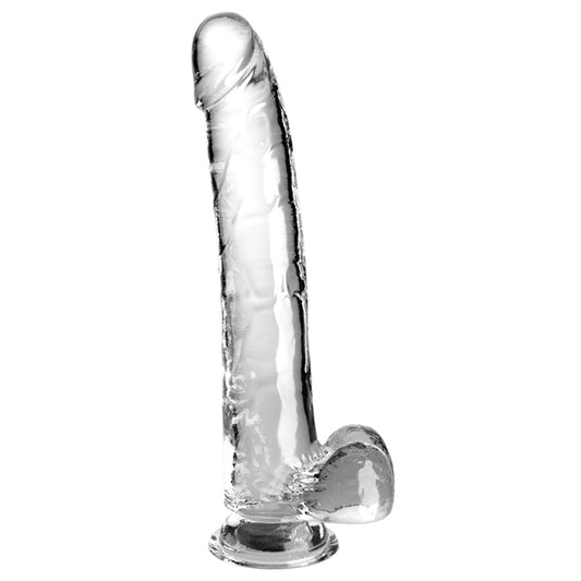 King Cock Clear11" With Balls - Clear