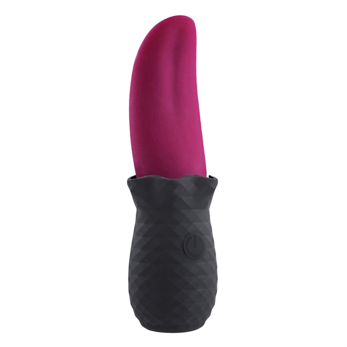 Tongue Teaser - Silicone Rechargeable - Pink/Black