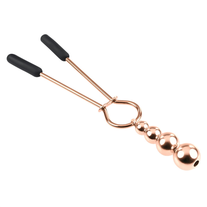 Beaded Nipple Clamps - Rose Gold