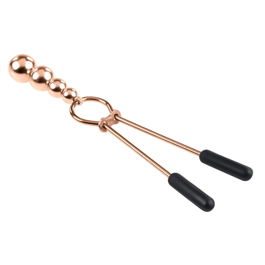 Beaded Nipple Clamps - Rose Gold