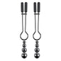 Beaded Nipple Clamps - Black Chrome