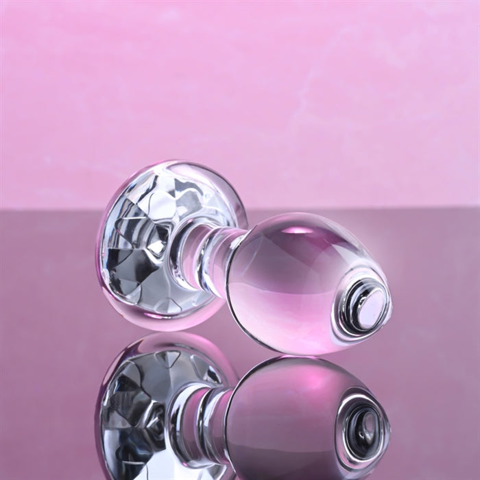 SMALL PINK GEM GLASS PLUG