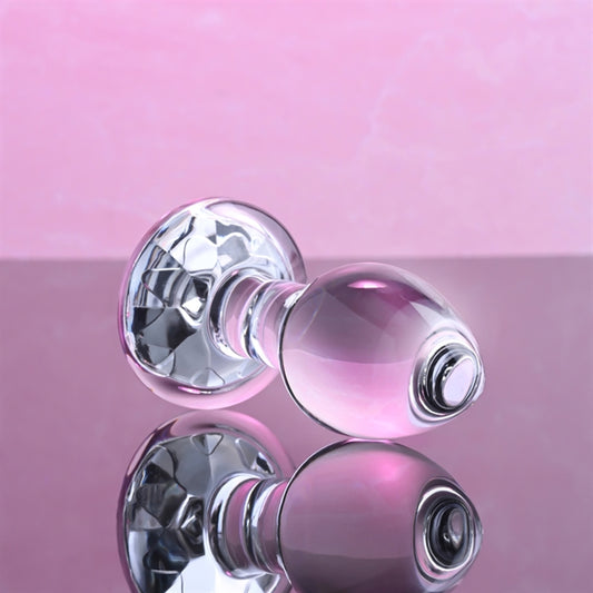 SMALL PINK GEM GLASS PLUG