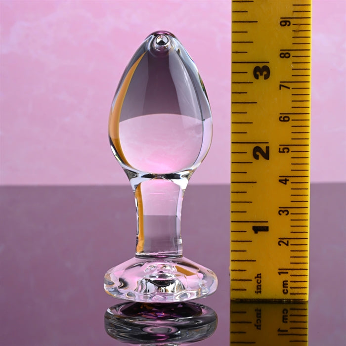 MEDIUM PINK GEM GLASS PLUG
