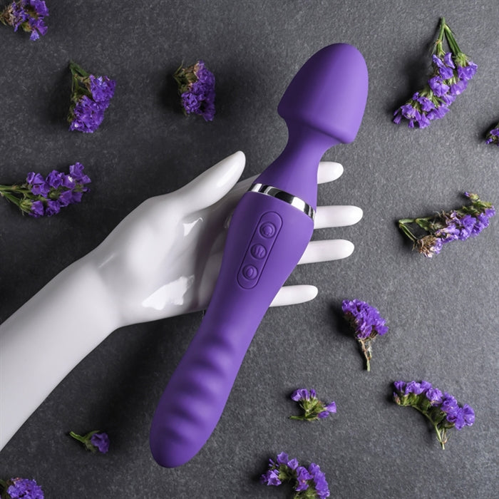 The Dual End Twirling Wand - Silicone purple