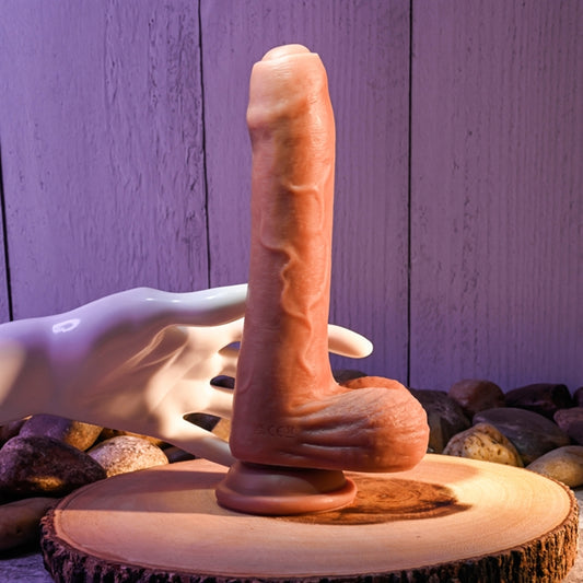 Peek a Boo Vibrating Dildo - Dark