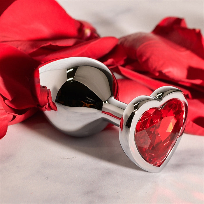 MEDIUM RED HEART GEM ANAL PLUG