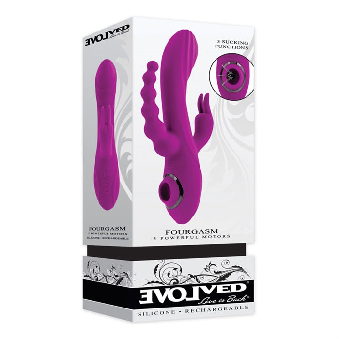 Fourgasm - Silicone Rechargeable - Purple