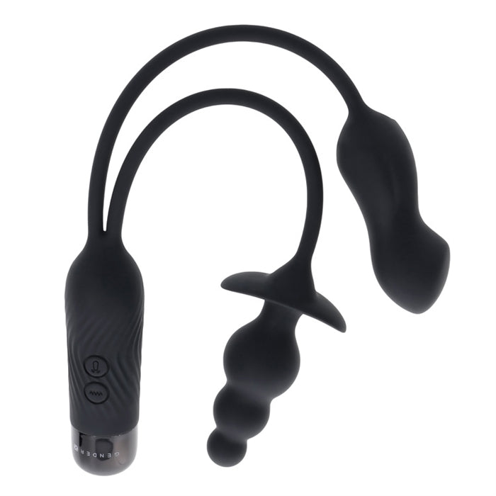 Double My Pleasure - Silicone Rechargeable - Black