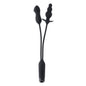 Double My Pleasure - Silicone Rechargeable - Black