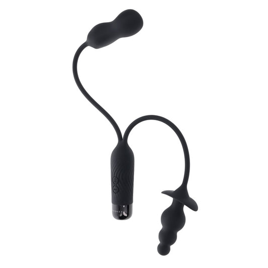 Double My Pleasure - Silicone Rechargeable - Black