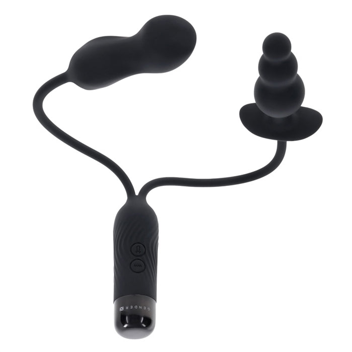Double My Pleasure - Silicone Rechargeable - Black
