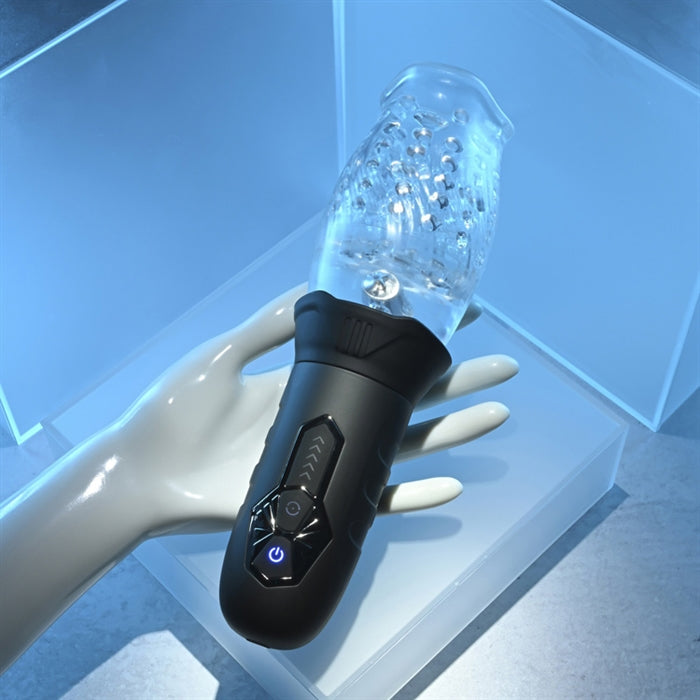 Cyclone - Rechargeable Stroker - Black/Clear