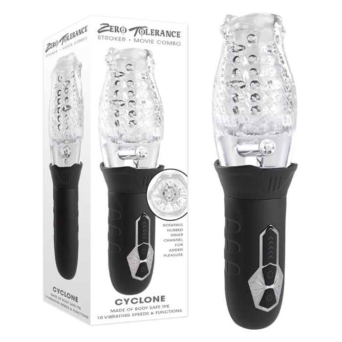 Cyclone - Rechargeable Stroker - Black/Clear